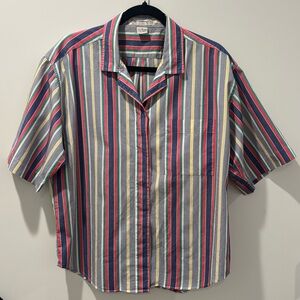 GAP Vintage 80s Candy Striped Button Down Shirt - Medium